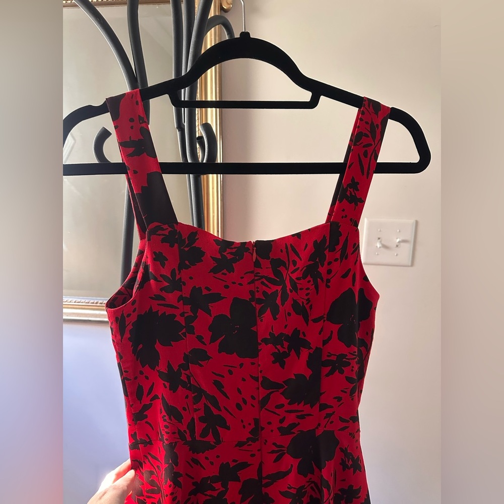 Ruby Rox Red and Black Floral Midi Swing Dress - Picture 12 of 16